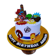 2D Avengers Theme Cake