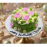Green Pink Theme Cake