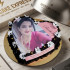 Chocolate Heart Shape Photo Cake