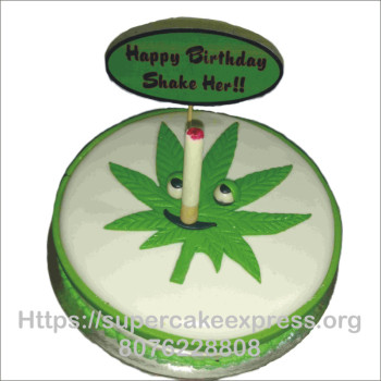 Marijuana Leaf-themed Cake