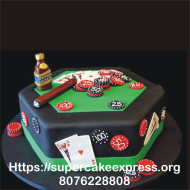 Casino Poker Theme Cake