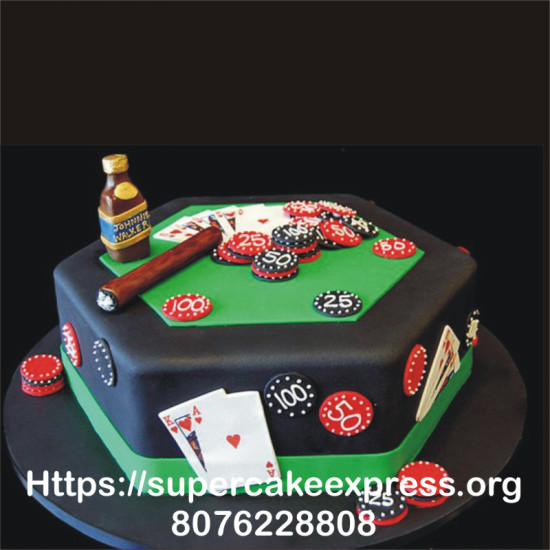 Casino Poker Theme Cake
