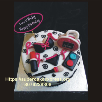Fendi Makeup & Fashion Cake