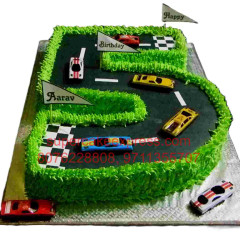 Racing Car 5th Birthday Cake