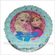 Anna and Elsa Photo Cake 