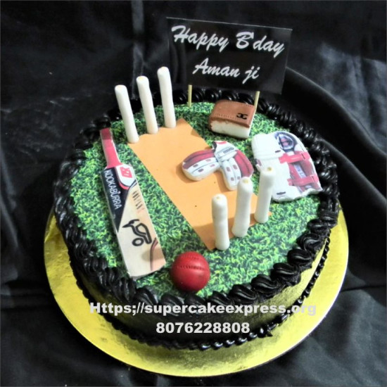 Cricket Field Cake