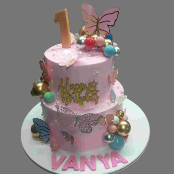 Butterfly 1st Bday Cake